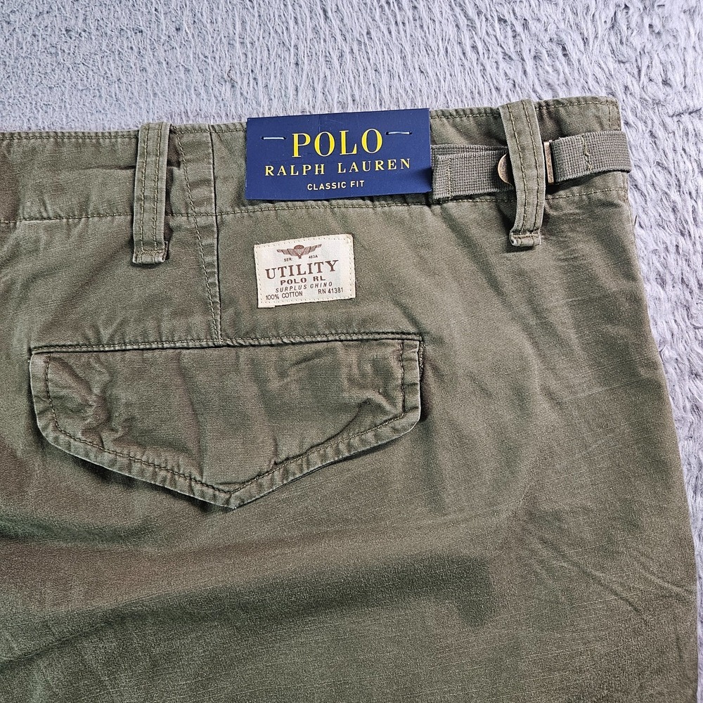 $168 NEW Polo Ralph Lauren Utility Cargo Pants‎ Men 48 x 30 Classic Olive Green